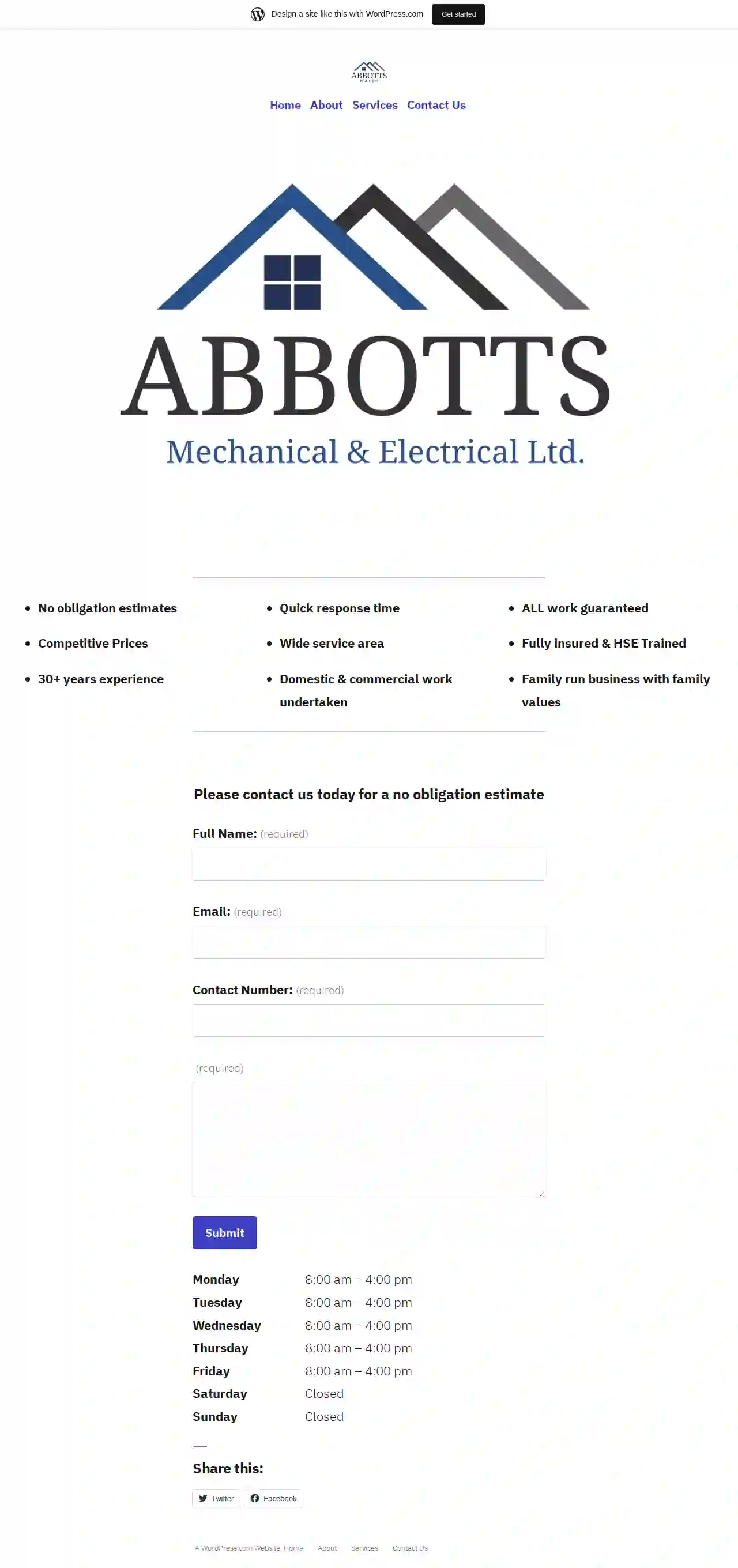 Abbotts Mechanical and Electrical Ltd