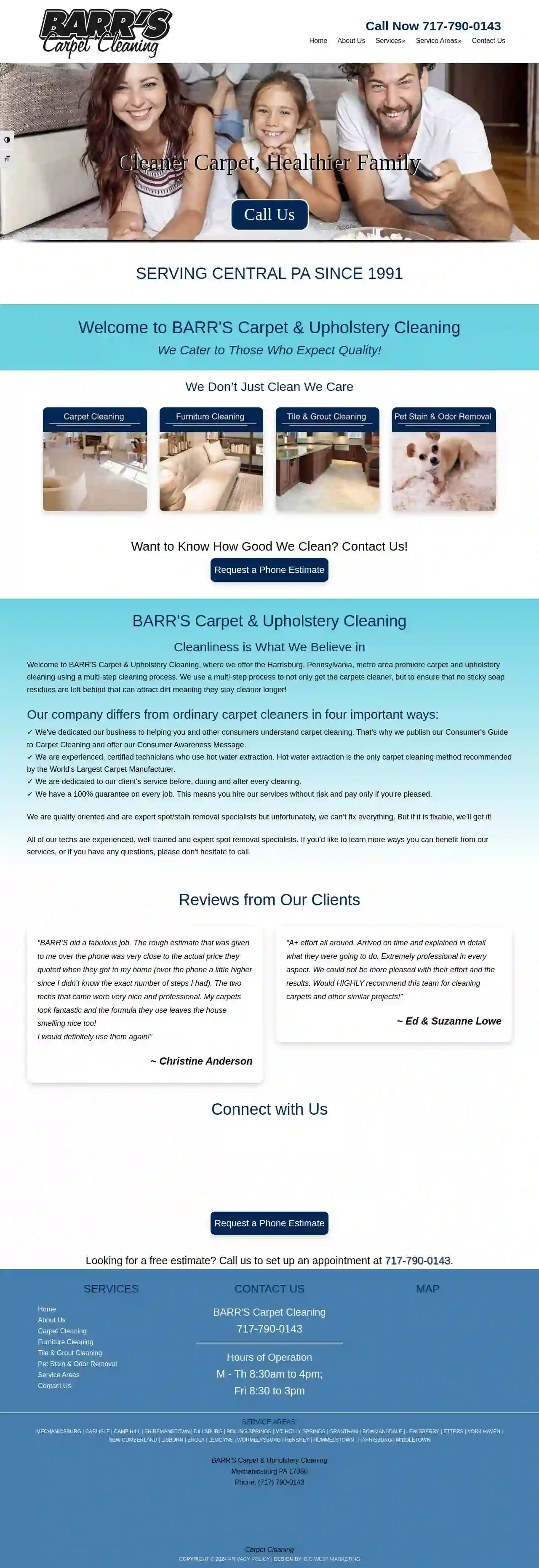 BARR'S Carpet & Upholstery Cleaning