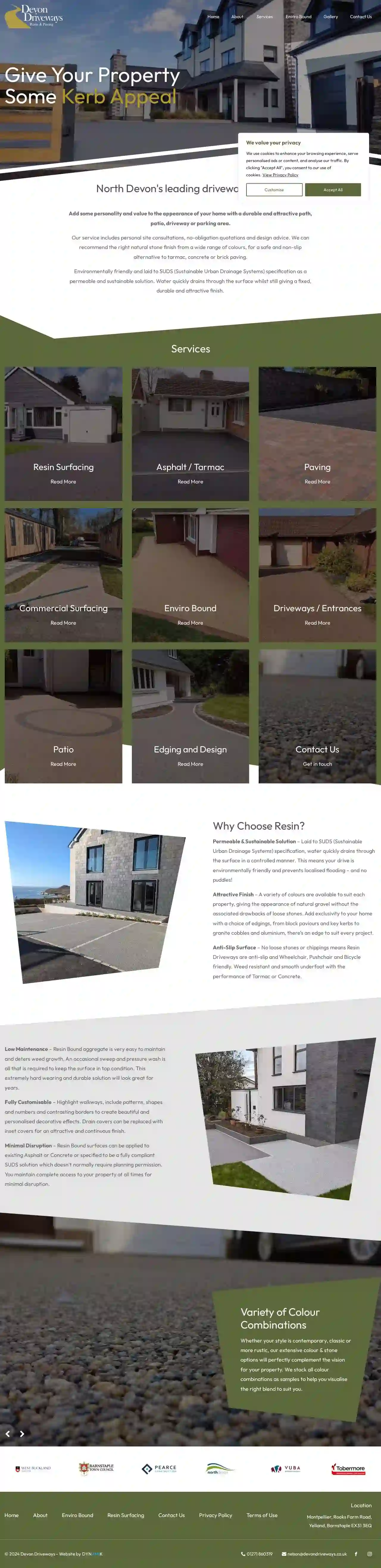 Devon Driveways resin based surfacing