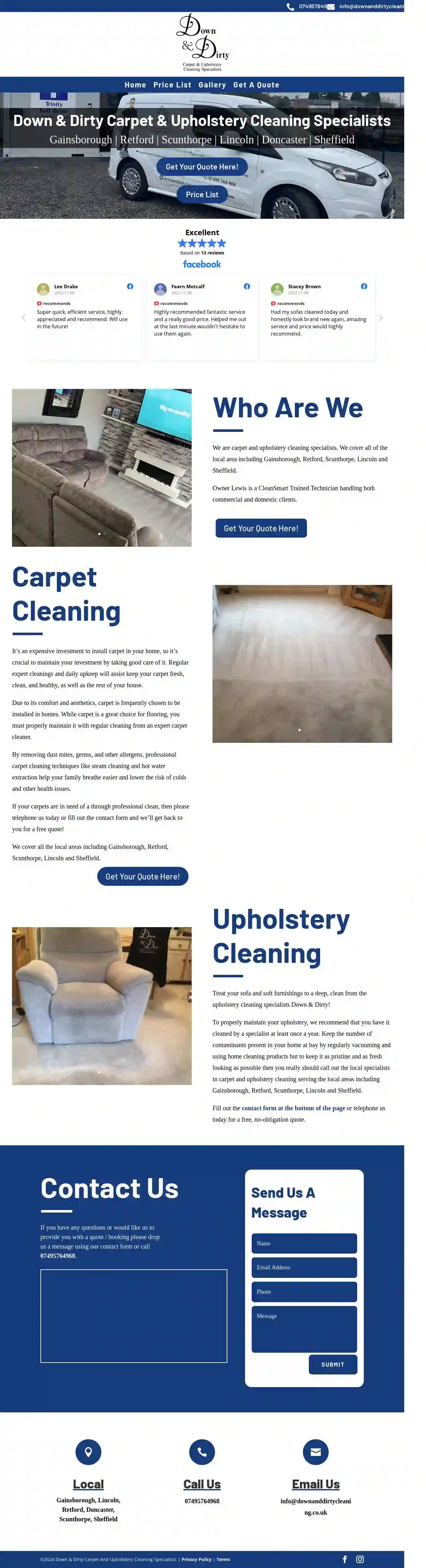 Down And Dirty Carpet And Upholstery Cleaning Specialists