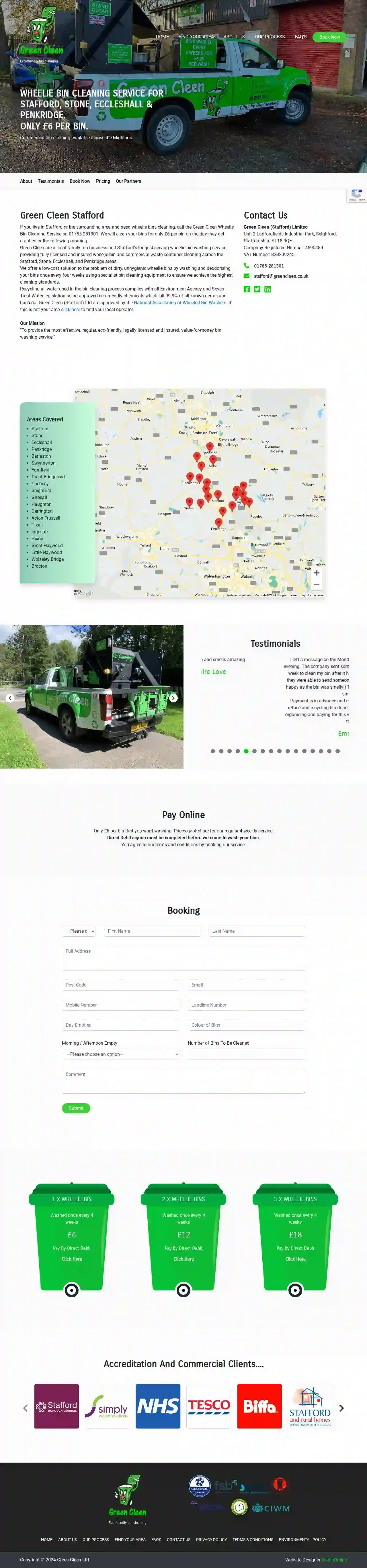 Green Cleen (Stafford) Ltd - Wheelie Bin Cleaning Service