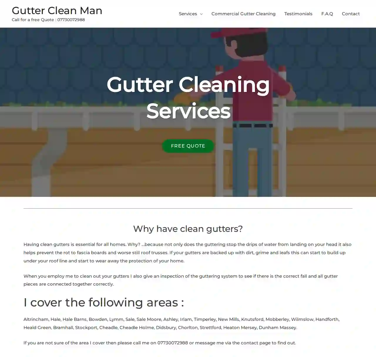 Gutter clean man