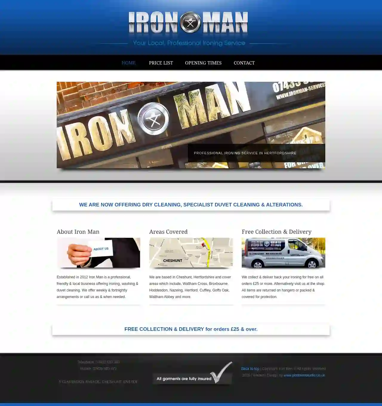 Iron Man ironing services