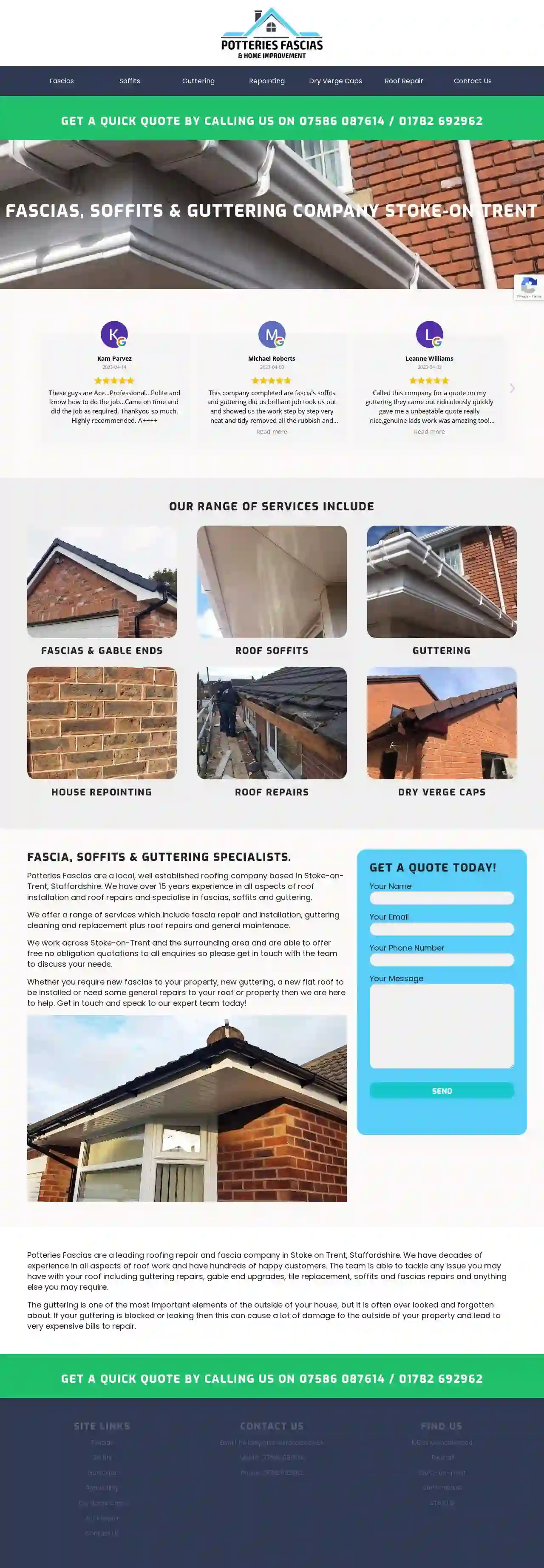 Potteries Facias - Guttering & Roof Repair Company