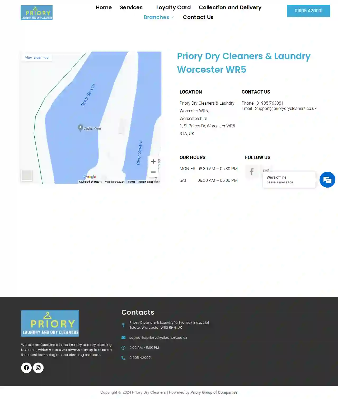 Priory Dry Cleaners & Laundry, Worcester WR5