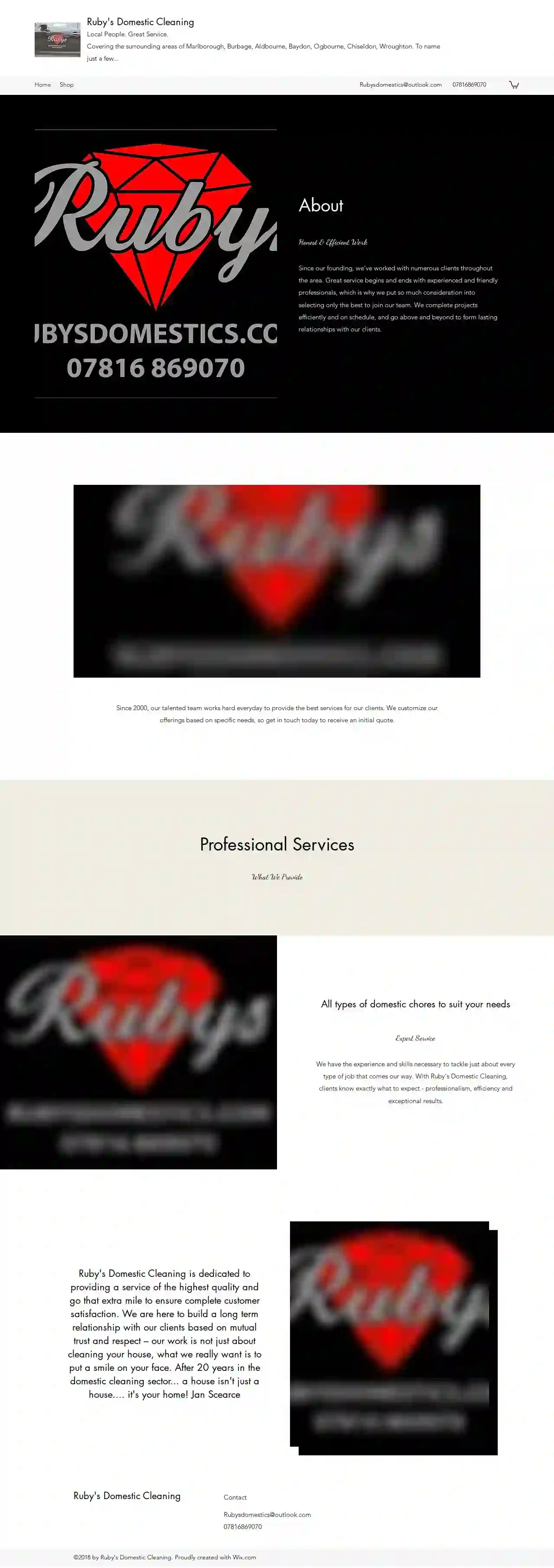 Ruby's Domestic services