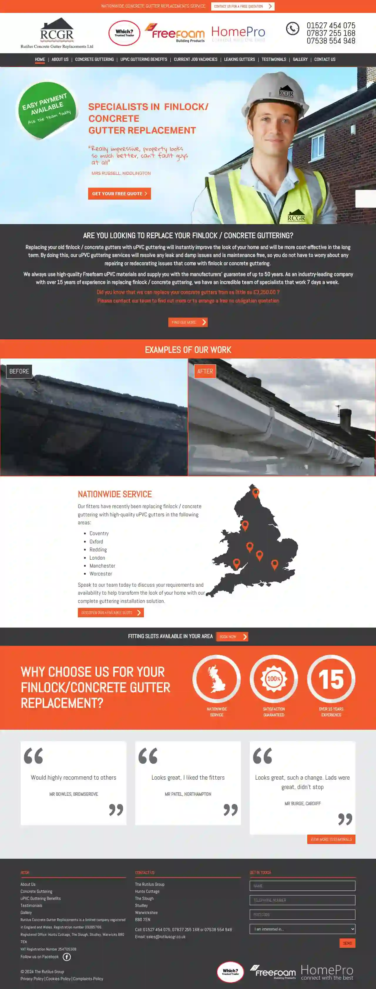 Rutilus Concrete Gutter Replacements Ltd