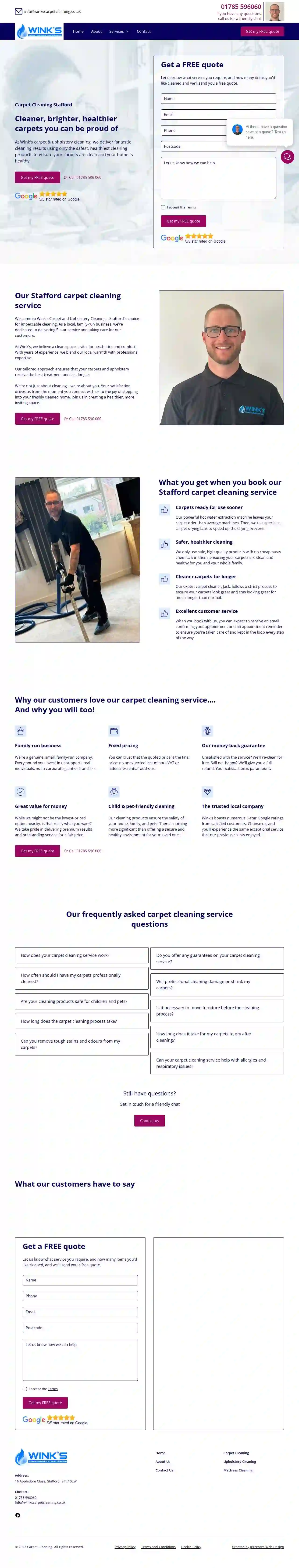 Wink's Carpet & Upholstery Cleaning