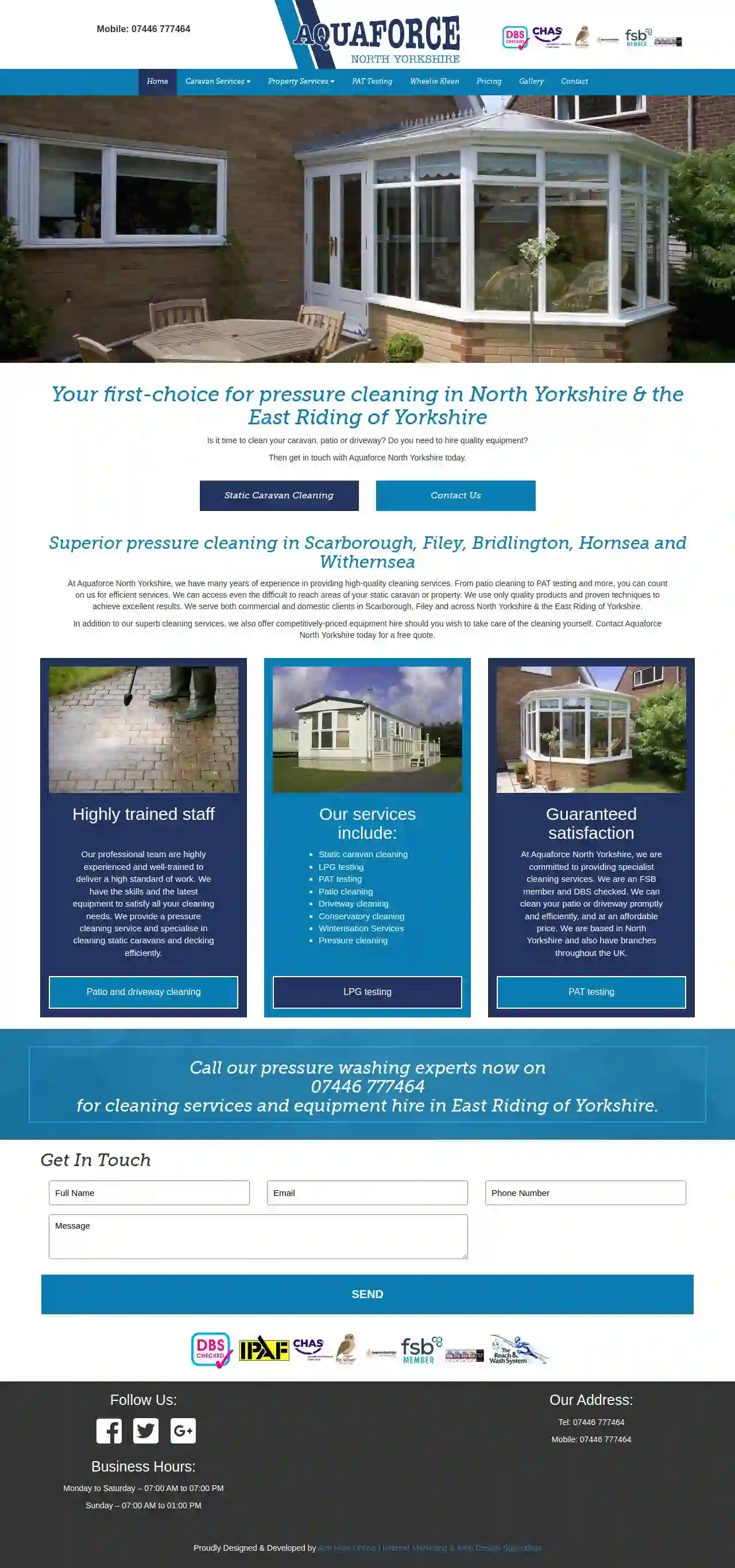 Aquaforce North Yorkshire - All Aspects - Pressure Cleaning Services