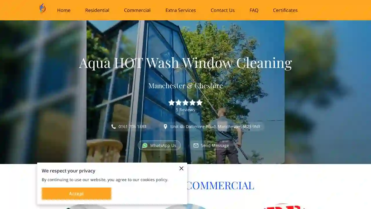 Aqua HOT Wash Window Cleaning