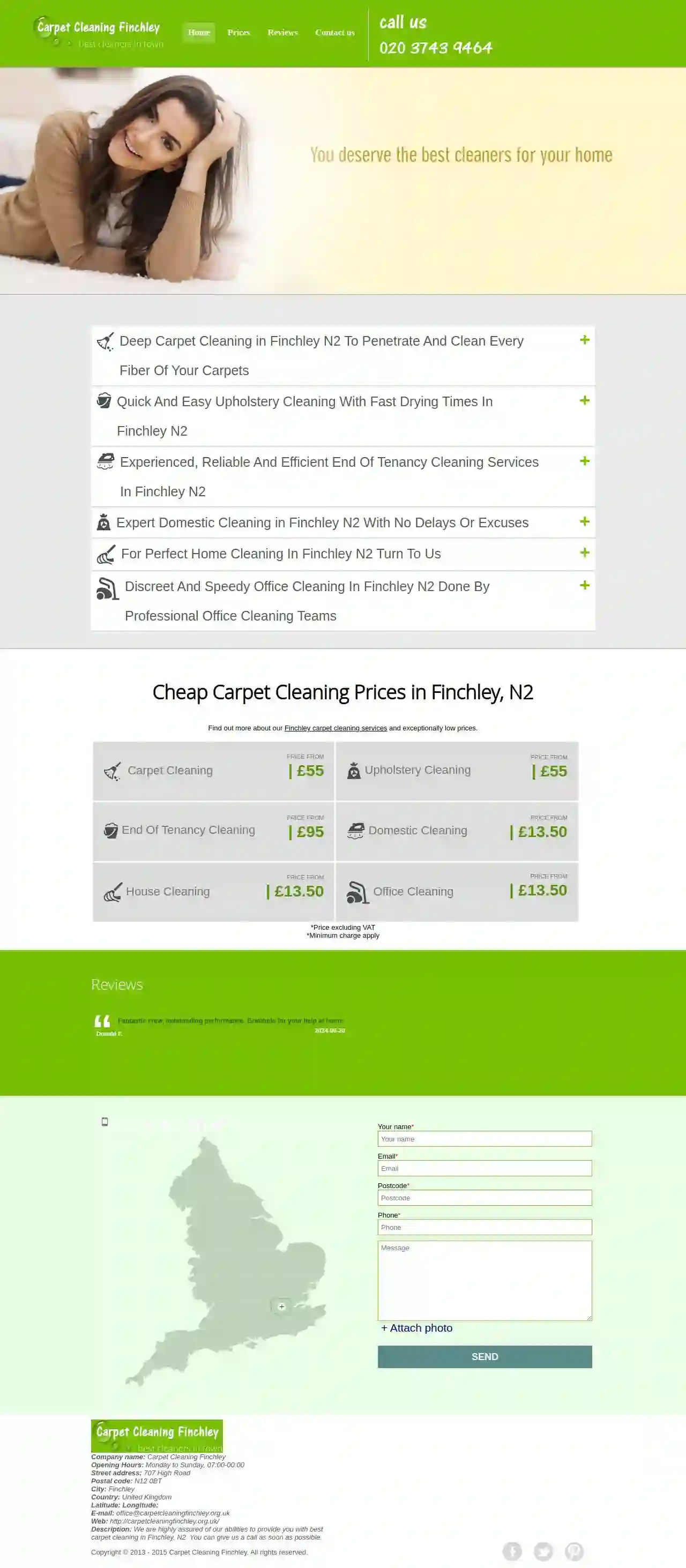 Carpet Cleaning Finchley