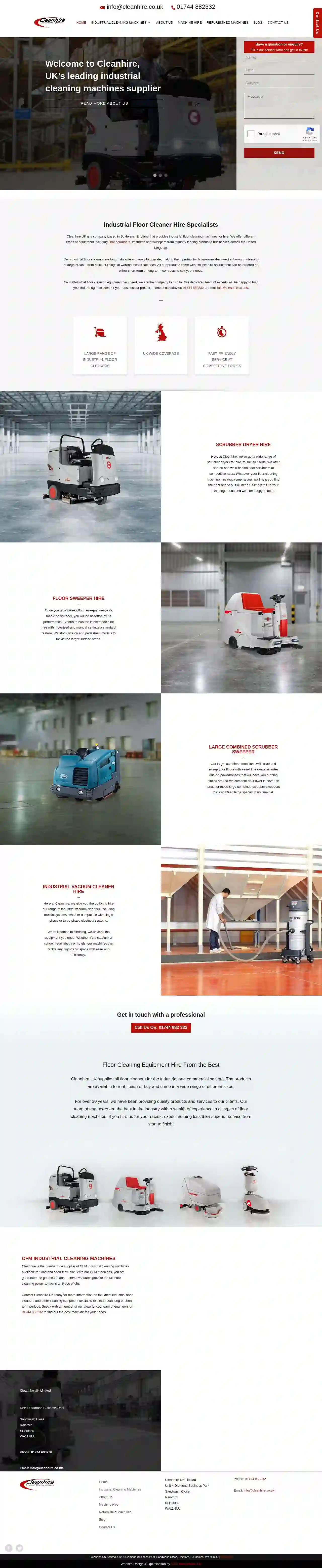 Cleanhire Industrial Cleaning Machines