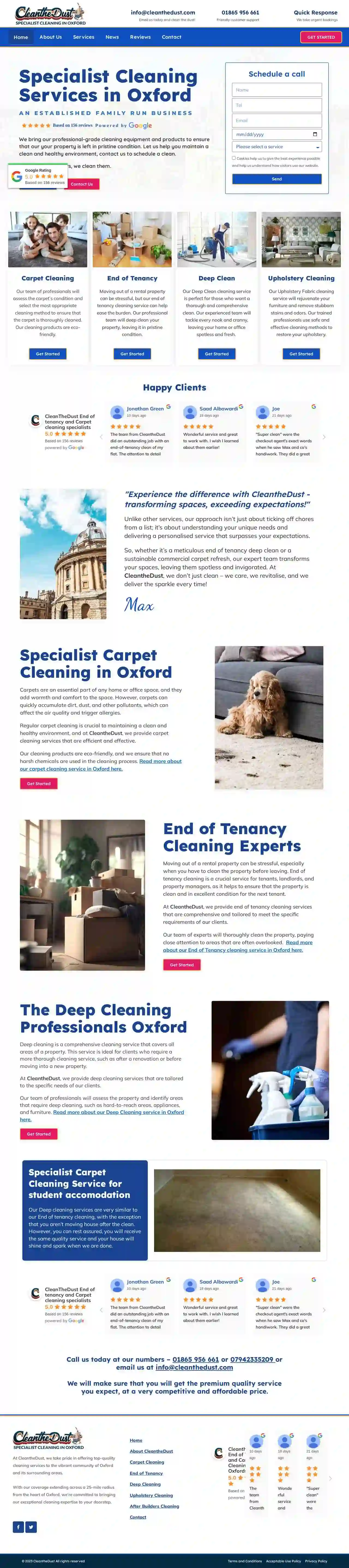 CleantheDust | End of Tenancy and Carpet Cleaning Oxfordshire