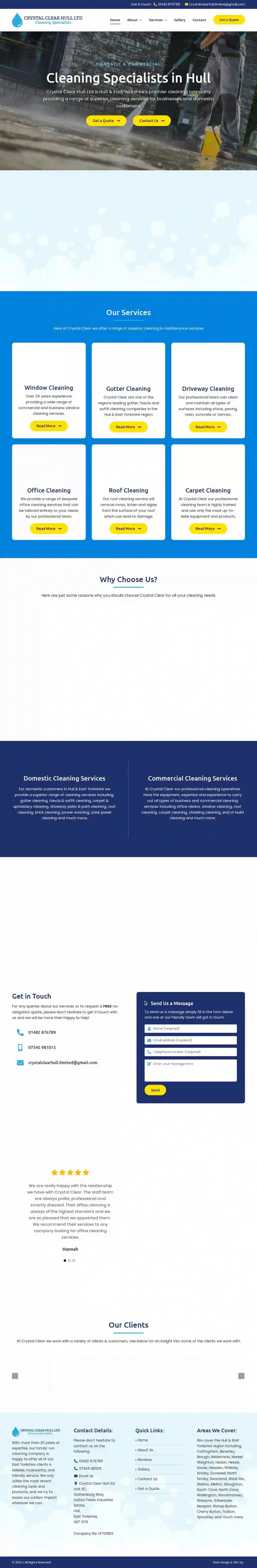 Crystal Clear Hull LTD Cleaning Specialists