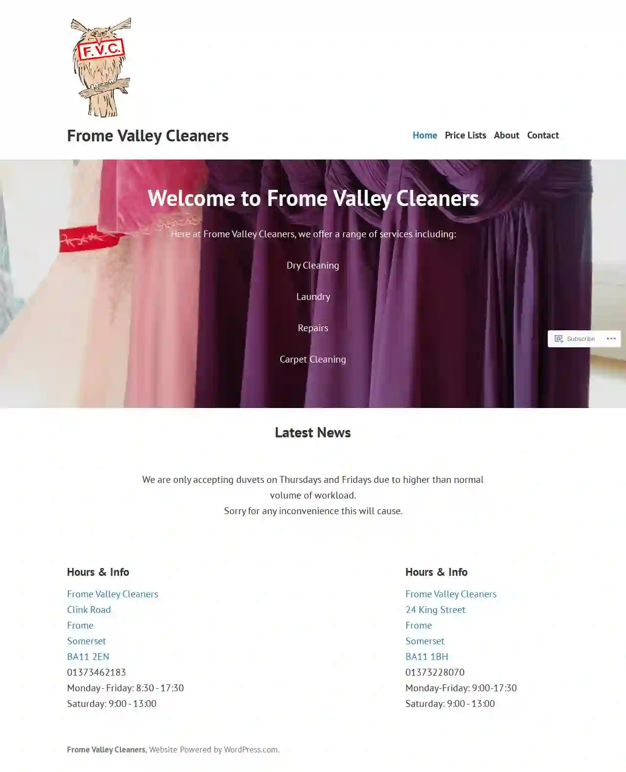 Frome Valley Cleaners