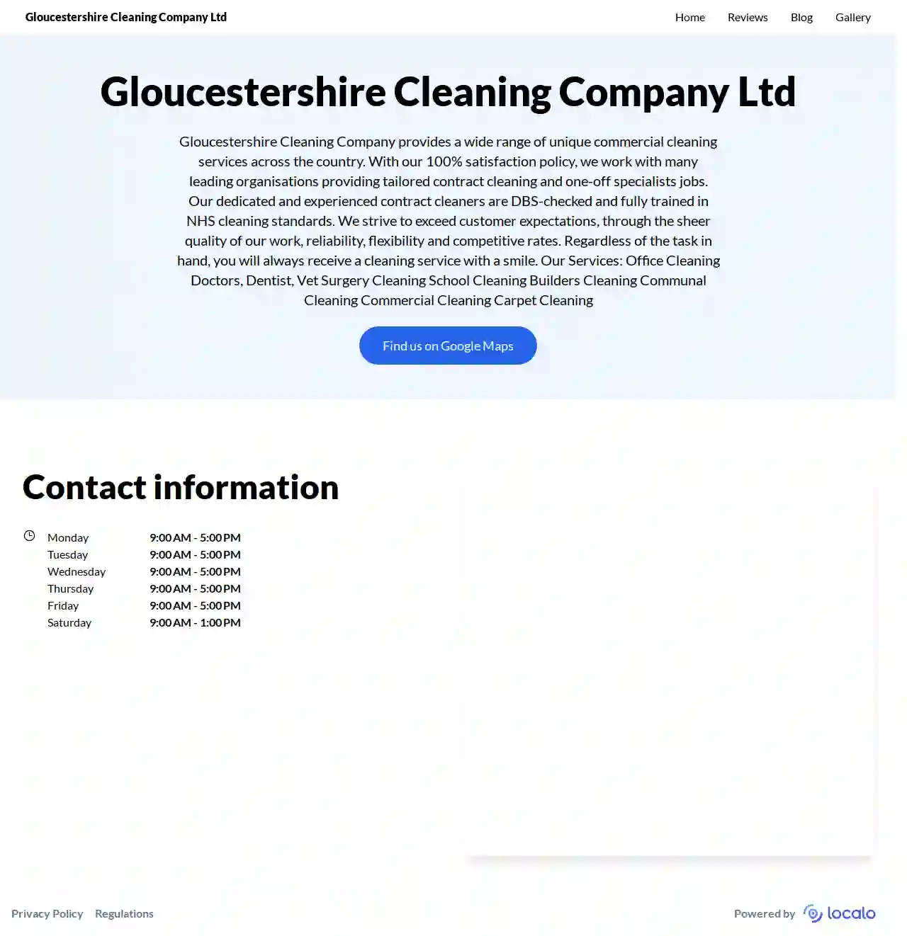 Gloucestershire Cleaning Company Ltd