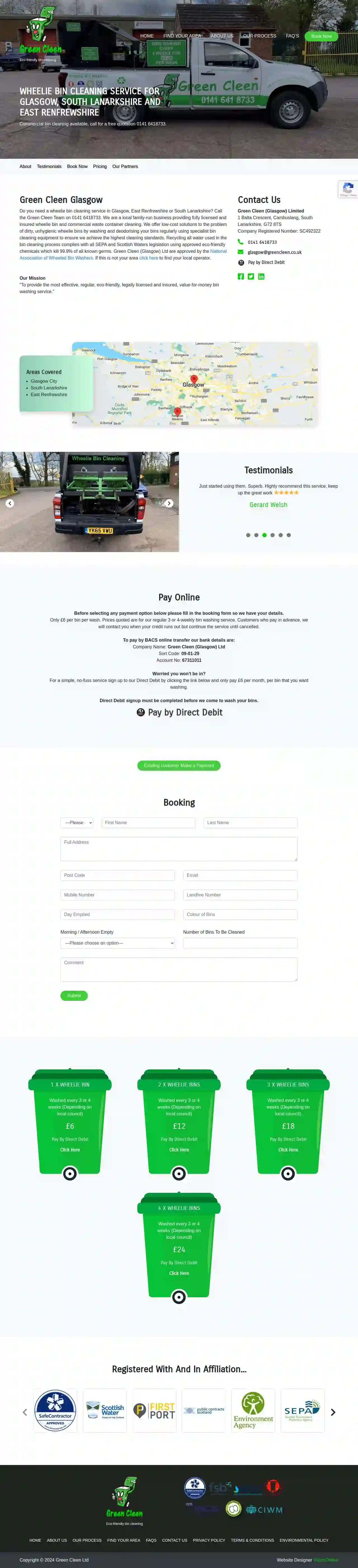 Green Cleen (Glasgow) Ltd Bin Cleaning Service