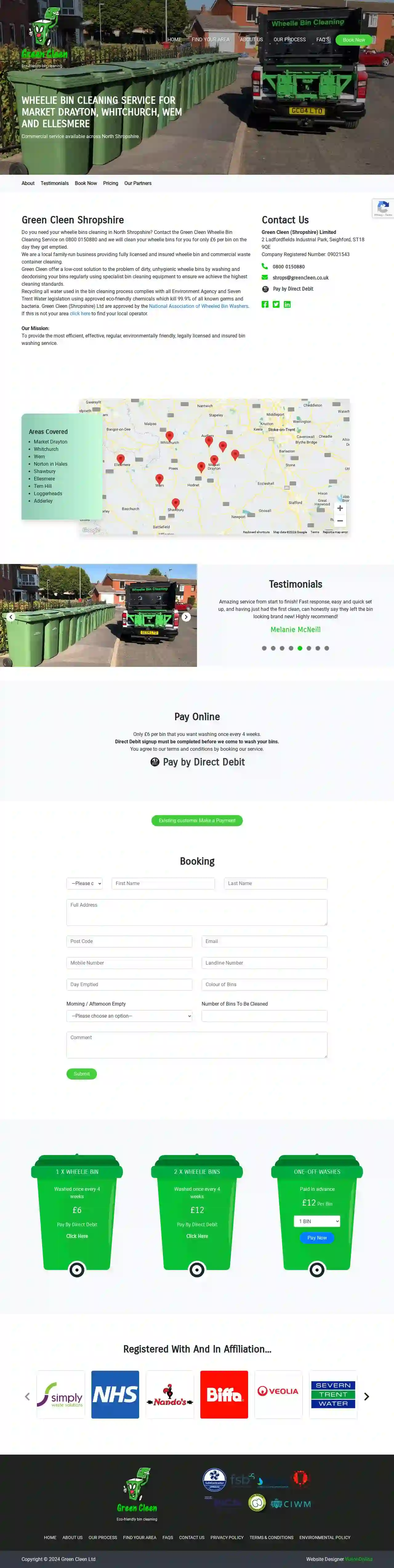 Green Cleen (Shropshire) Ltd - Wheelie Bin Cleaning Service