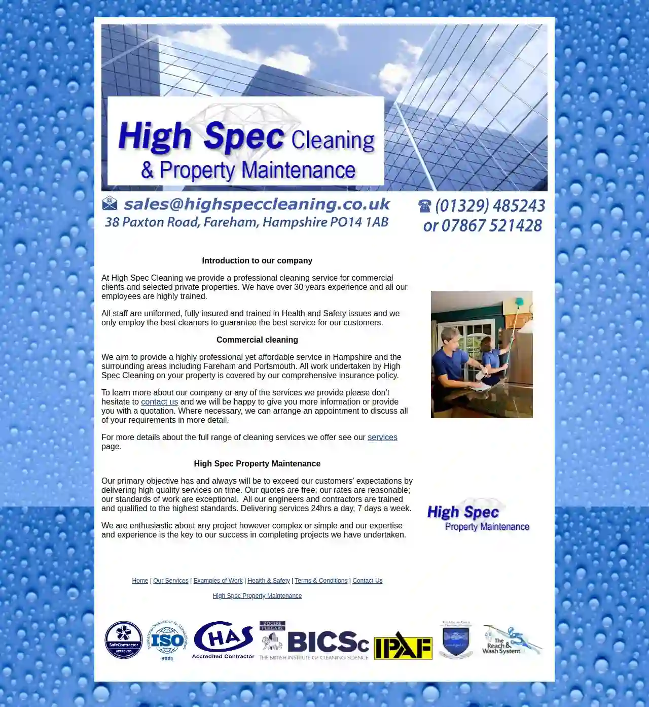 High Spec Cleaning Services