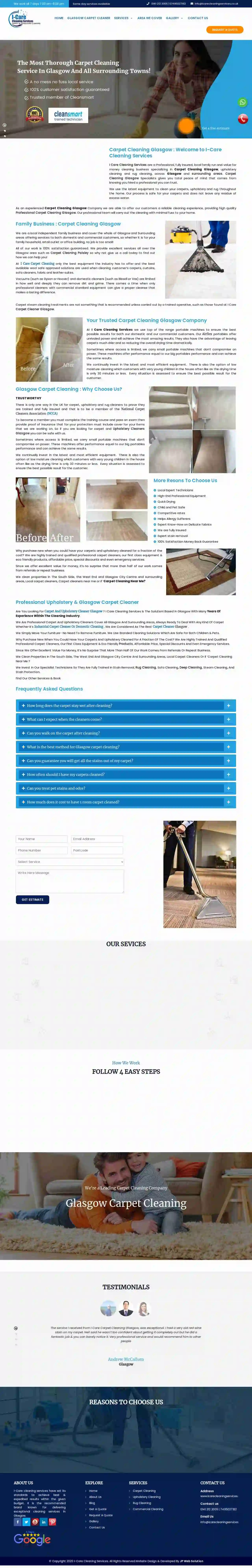 I Care Cleaning Services (Carpet Cleaning Glasgow | Motherwell | Paisley)