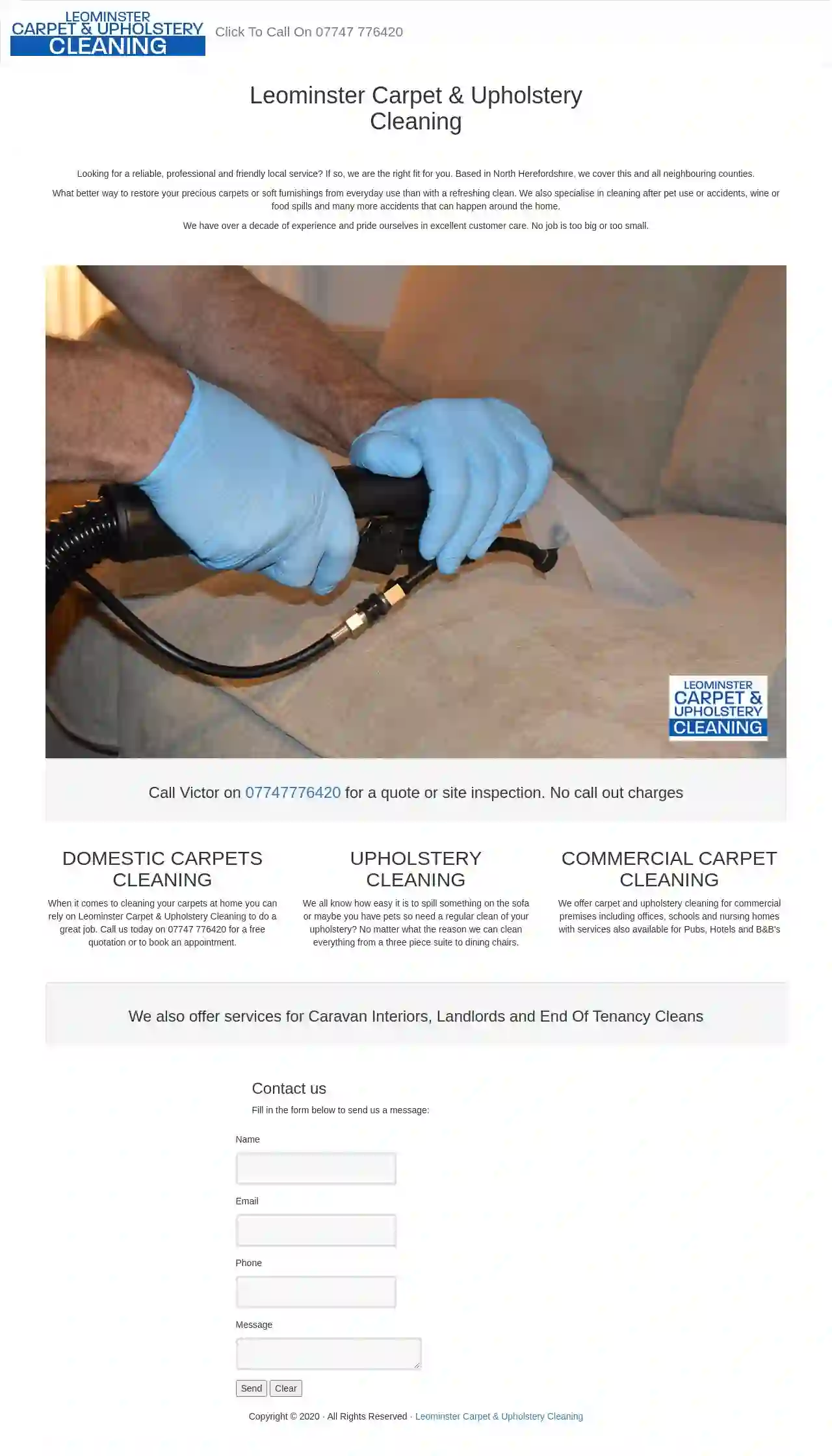 Leominster Carpet and Upholstery cleaning