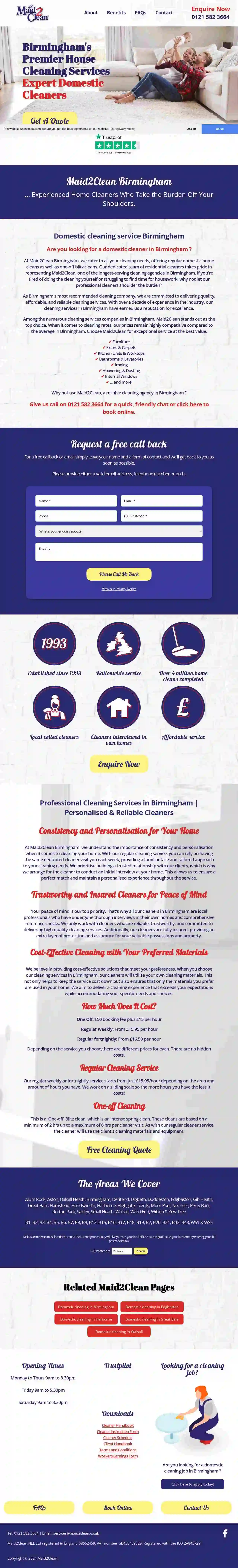 Maid2Clean Birmingham