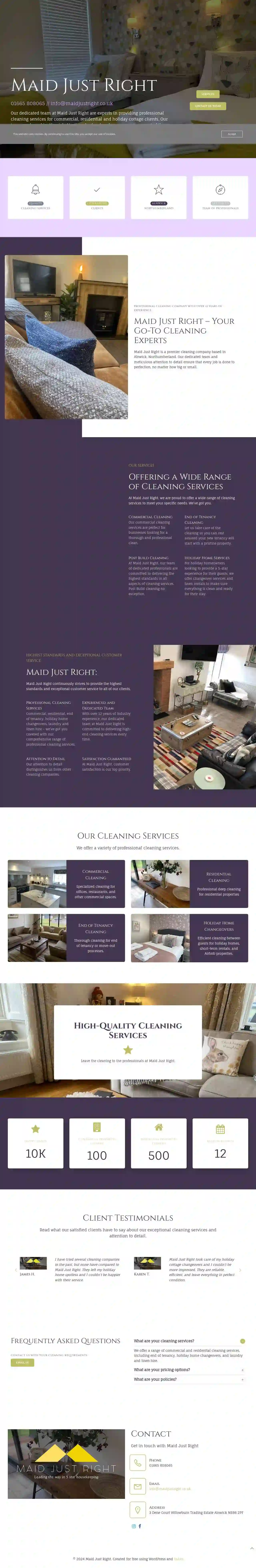 Maid Just Right LTD