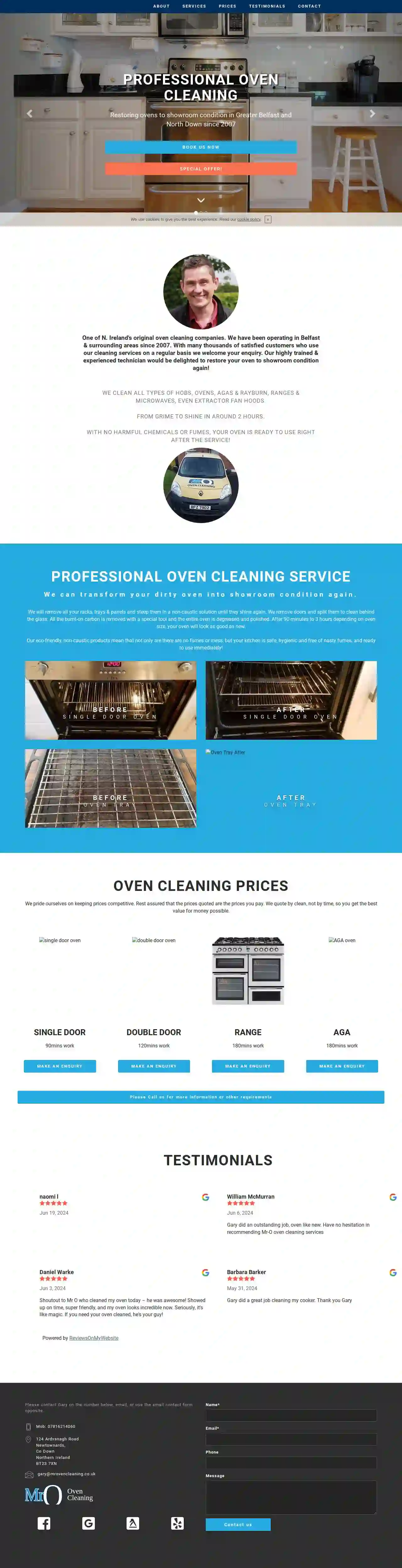 Mr-O oven cleaning