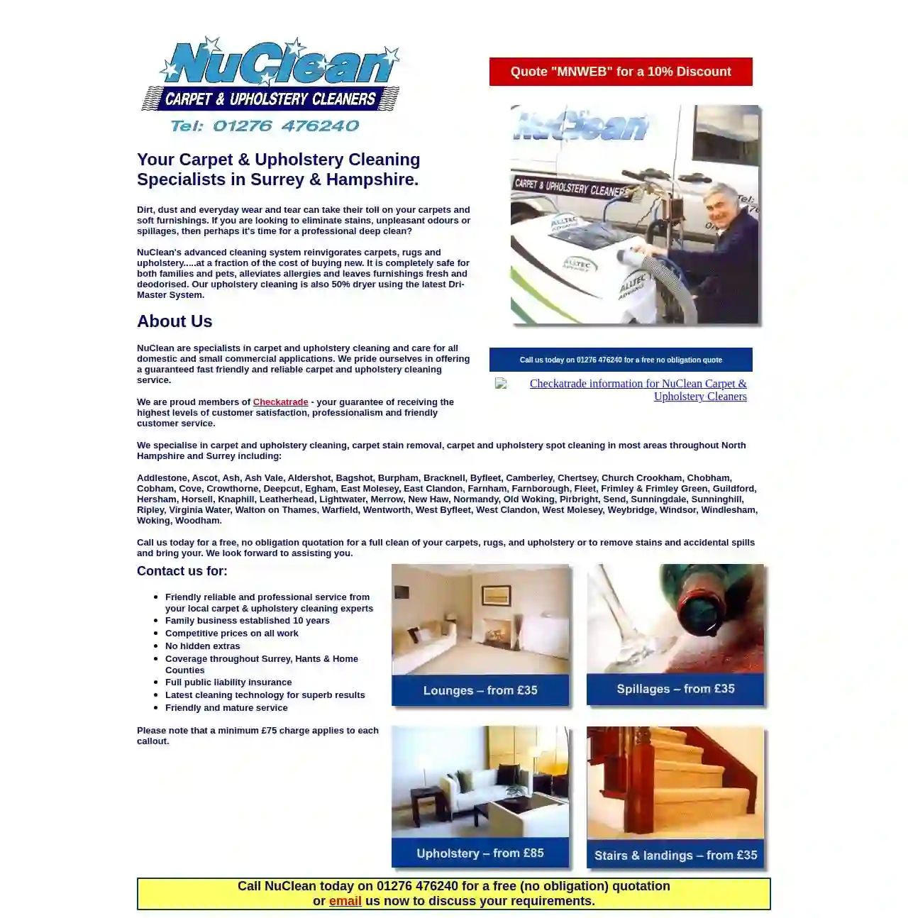 NuClean Carpet & Upholstery Cleaners