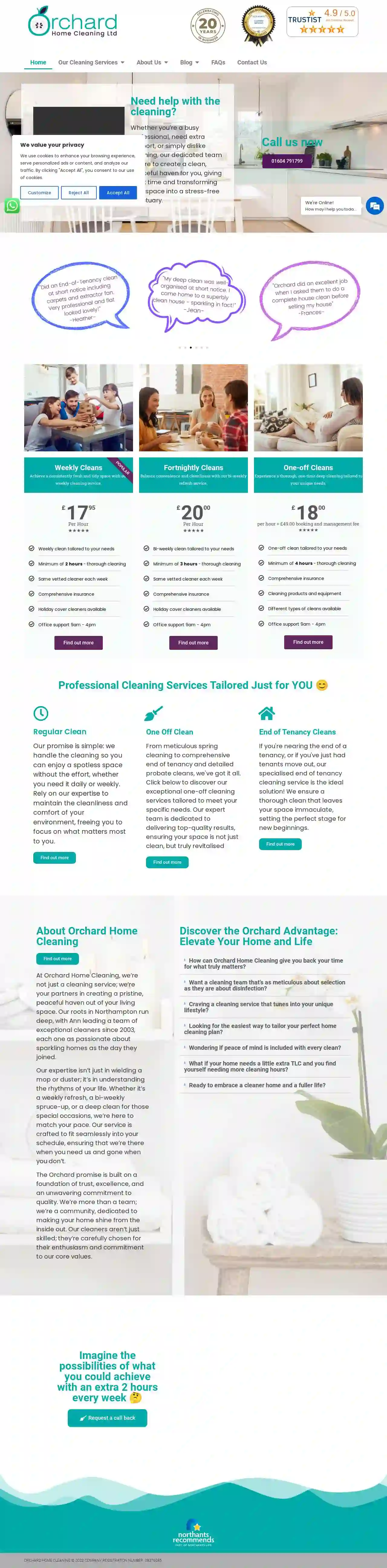 Orchard Home Cleaning Northampton