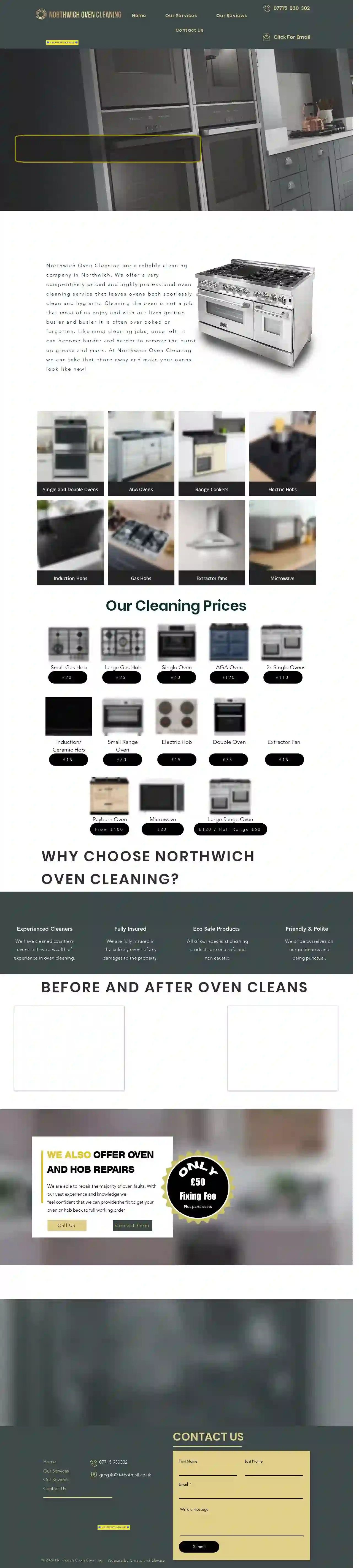 Northwich Oven Cleaning And Repairs