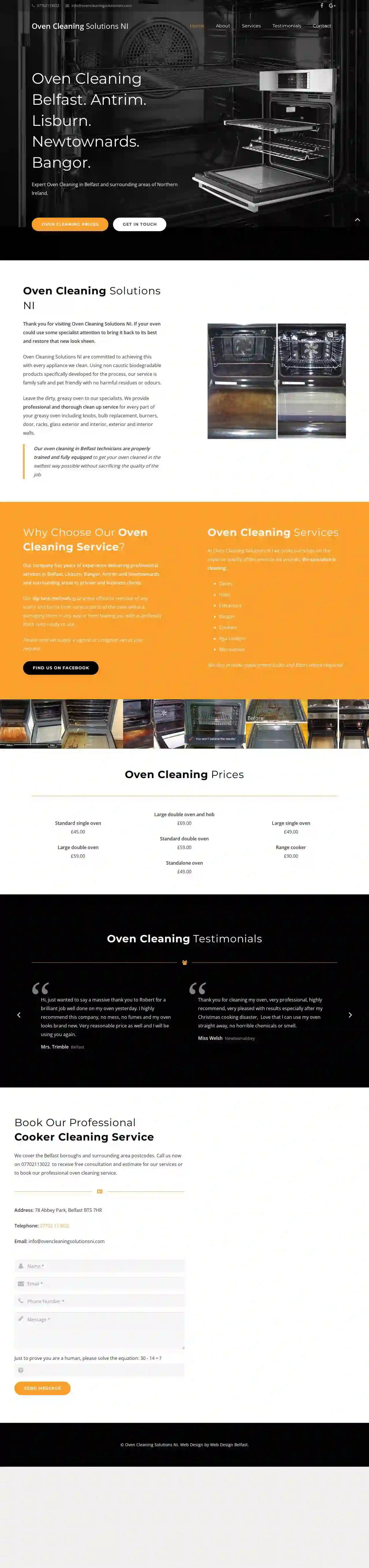 Oven Cleaning Solutions NI