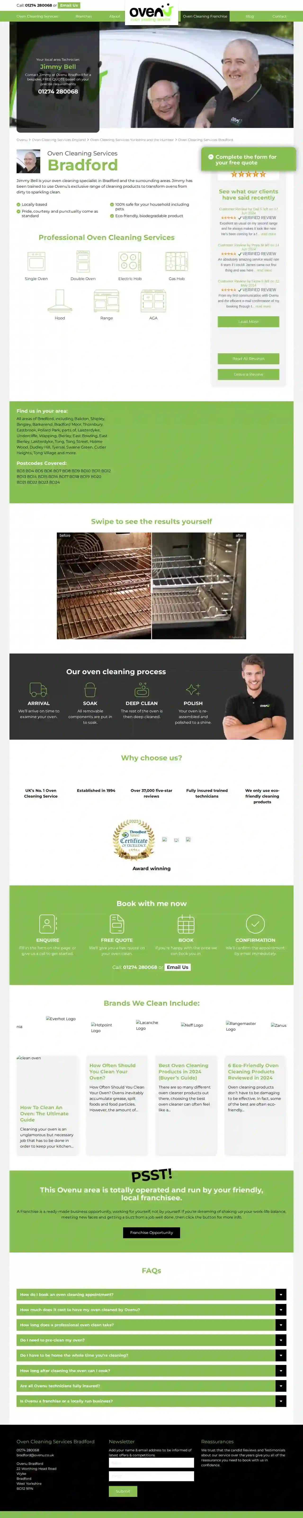 Ovenu Bradford - Oven Cleaning Specialists