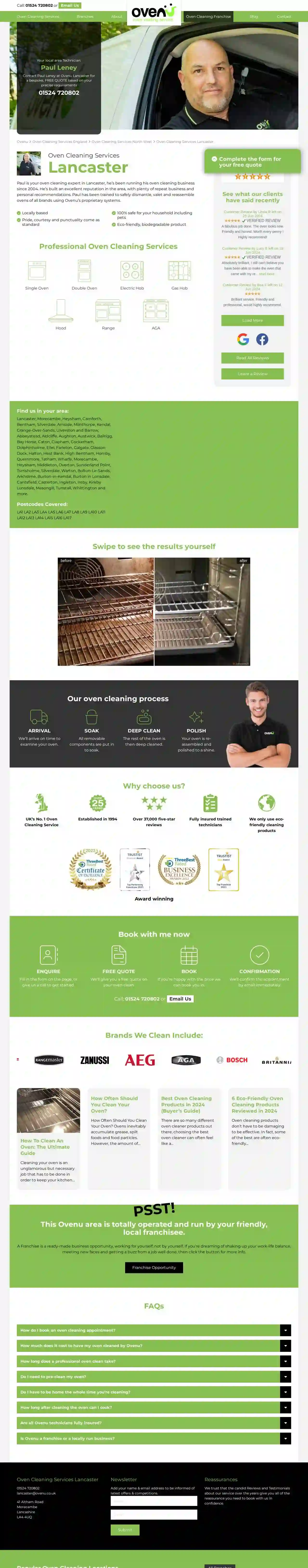 Ovenu Lancaster - Oven Cleaning Specialists