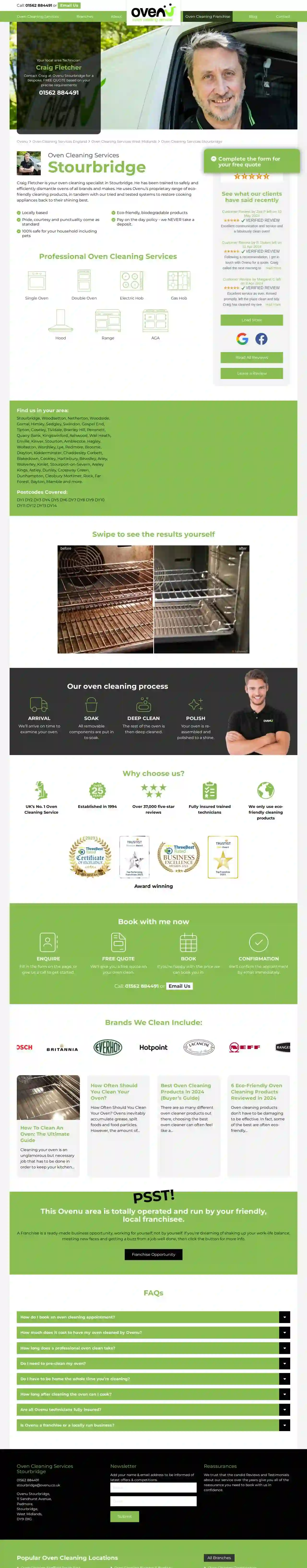 Ovenu Stourbridge - Oven Cleaning Specialists