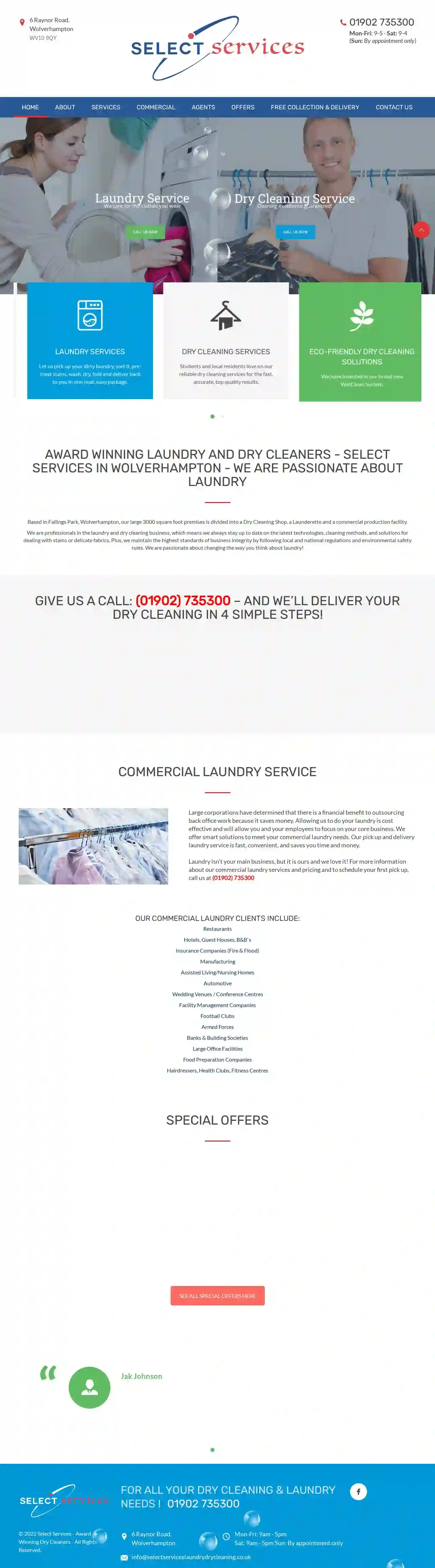 Select Services - Award Winning Dry Cleaning & Laundry Company