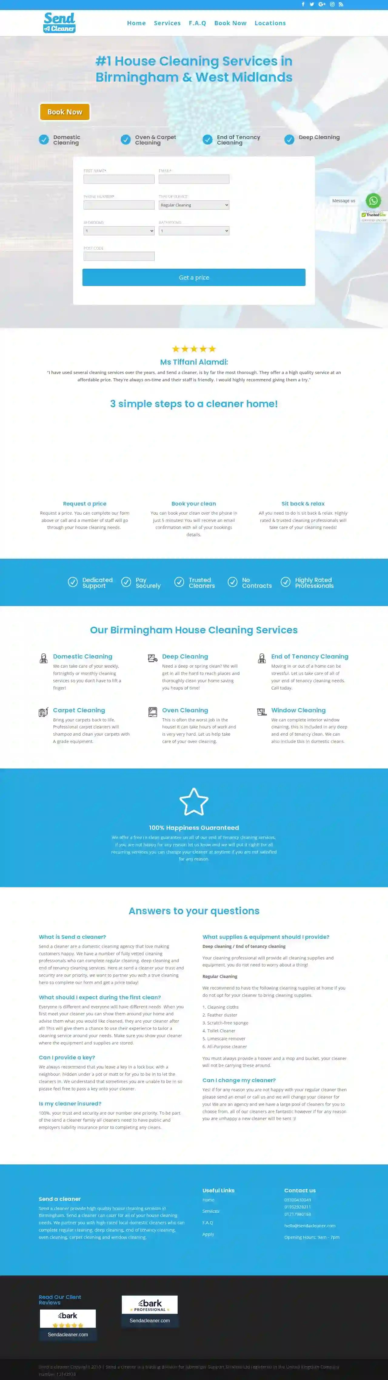 SendAcleaner - Specialist End Of Tenancy |Office|Domestic Cleaning