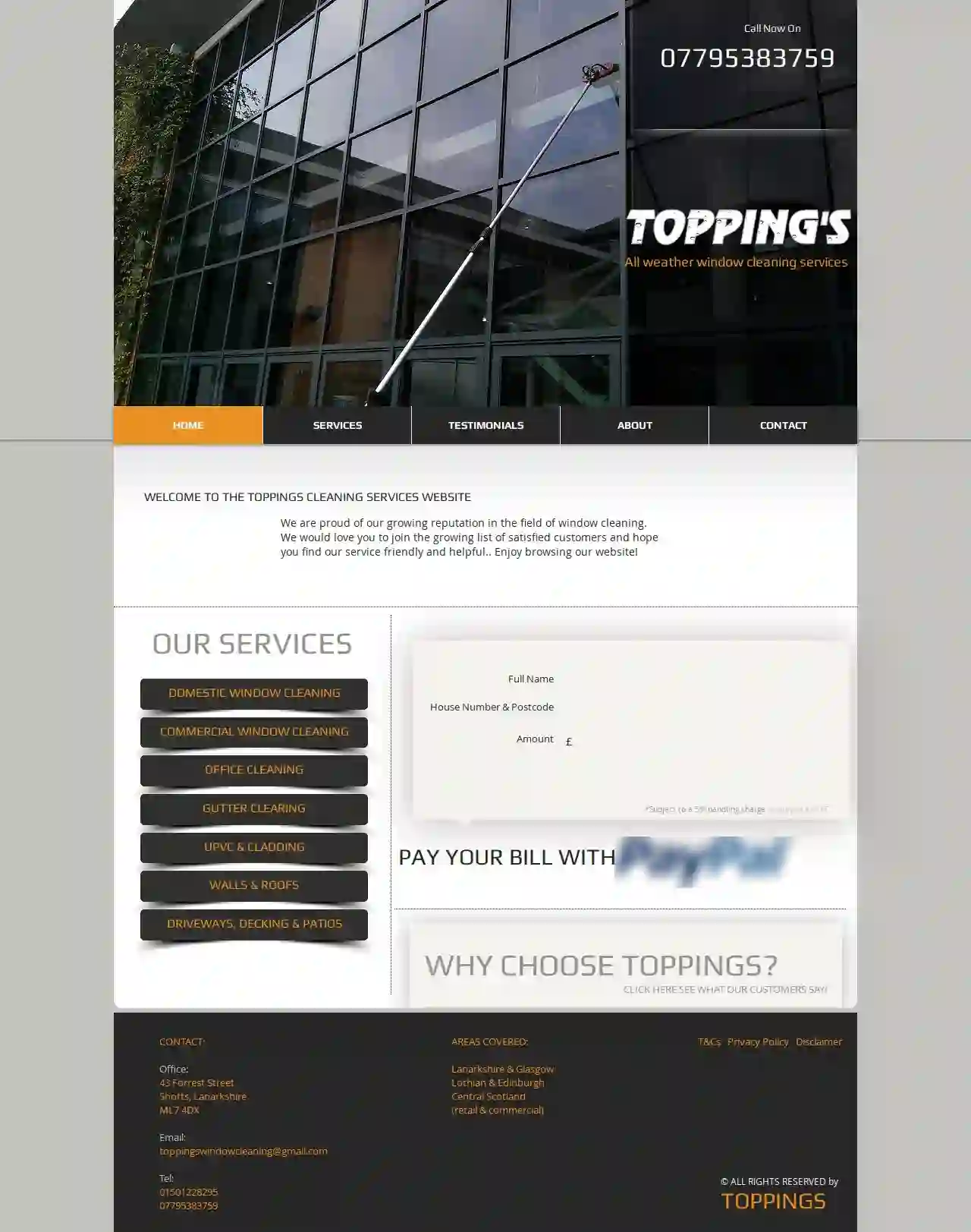 Toppings Window Cleaning Services