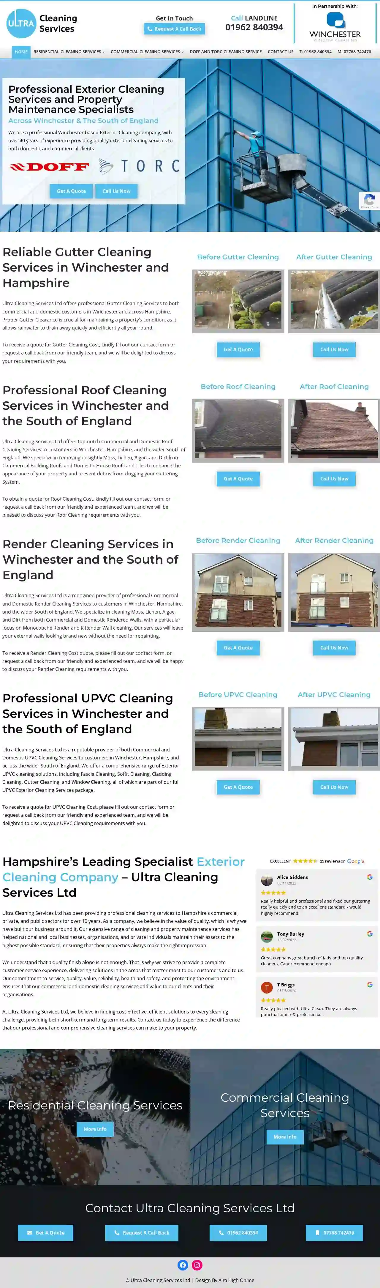 Ultra Clean Commercial & Domestic Window Cleaning Winchester