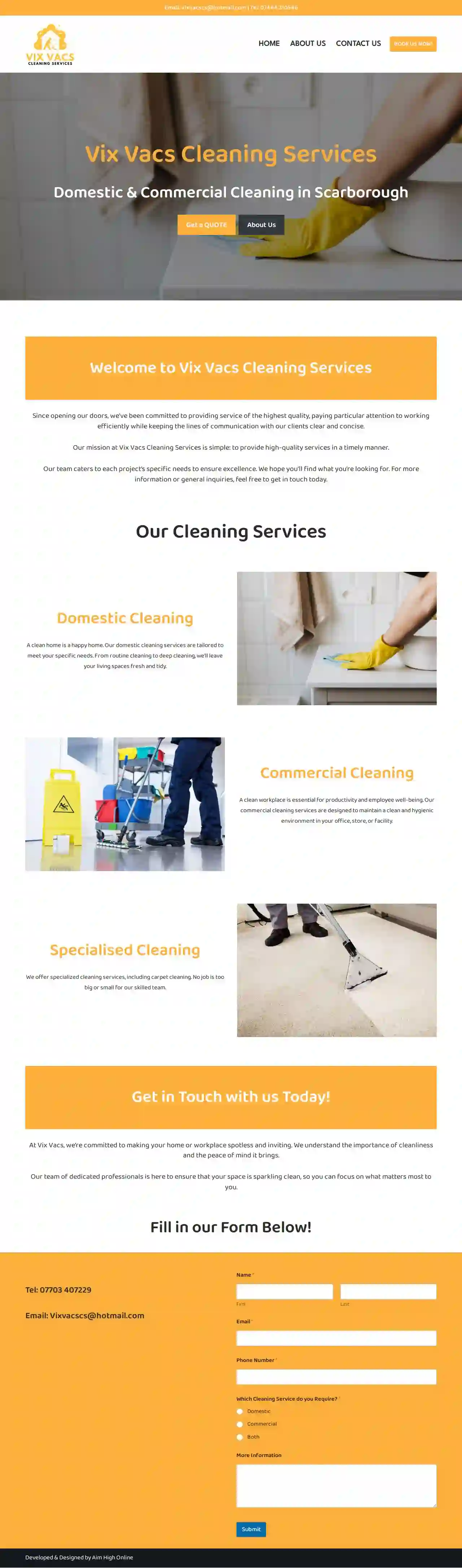 Vix Cleaning Services - Domestic & Commercial Cleaners in Scarborough