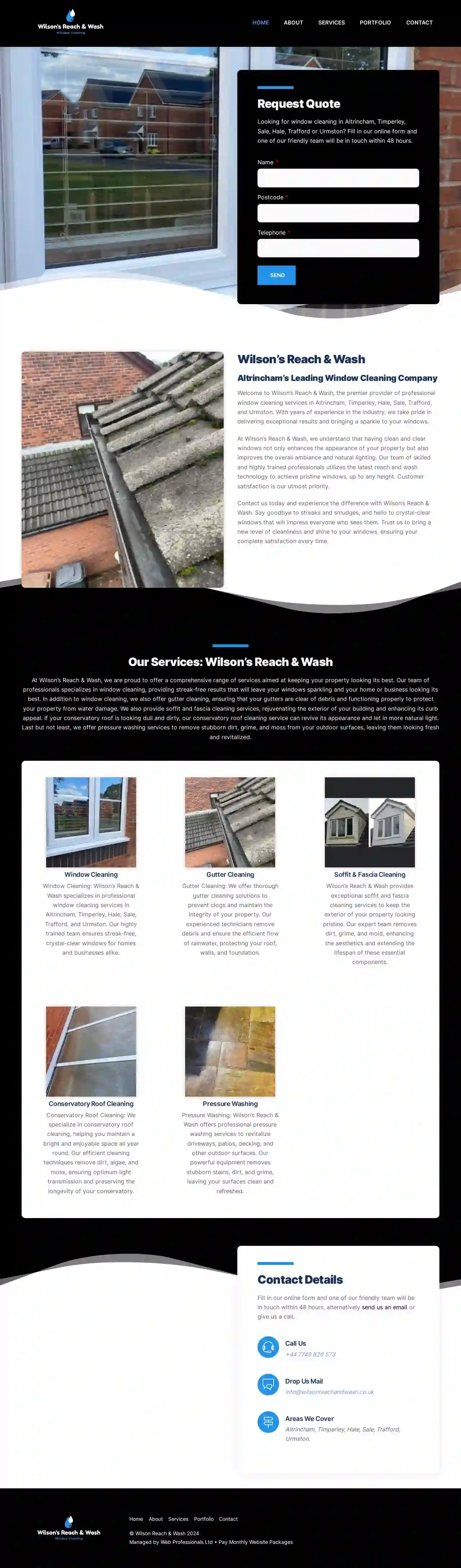 Wilson’s reach and wash window cleaning